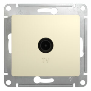 GLOSSA Розетка один TV антен механизм бежевый 000291