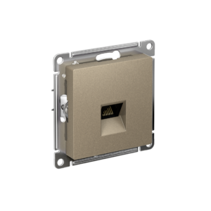 Atlas Design Розетка компьютерная RJ45 кат. 5e, механизм, Шампань