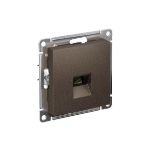 Atlas Design Розетка компьютерная RJ45 кат. 5e, механизм, Мокко