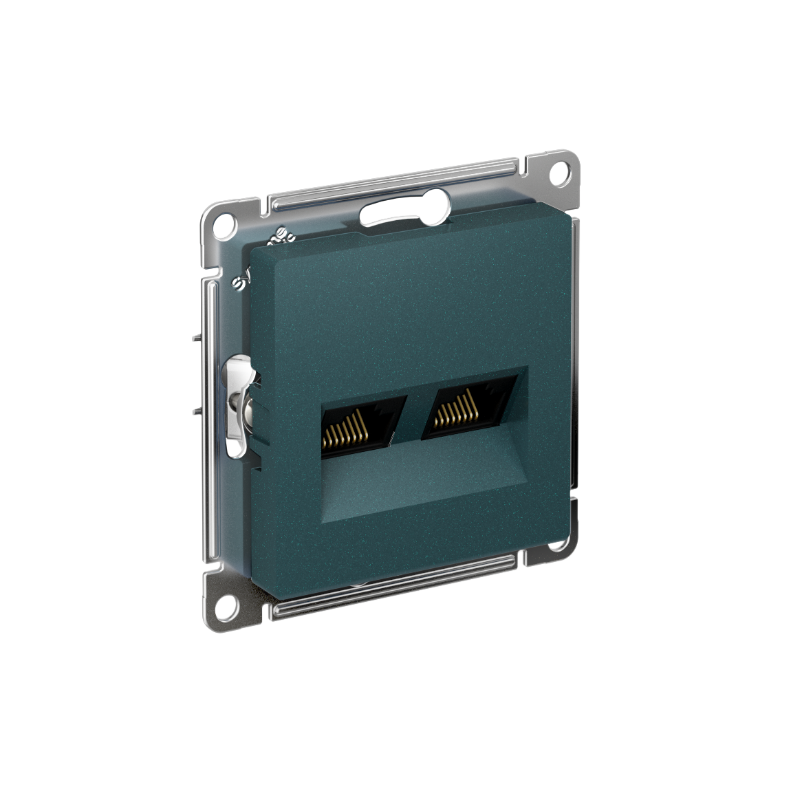 Atlas Design Розетка двойная компьютерная RJ45+RJ45 кат. 5e, механизм, Изумруд