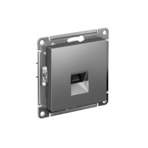 Atlas Design Розетка компьютерная RJ45 кат. 5e, механизм, Сталь