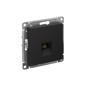 Atlas Design Розетка компьютерная RJ45 кат. 5e, механизм, Карбон