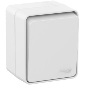 Atlas Design PROFI IP54 О/У 1-клавишный Выключатель, сх.1, 10АХ, Белый