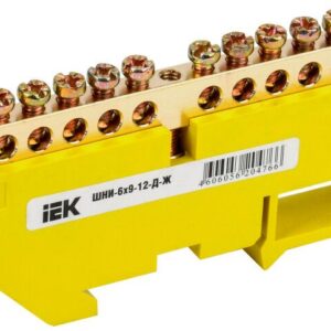 Шина PE земля 6х9мм 12отв. на DIN-изоляторе IEK