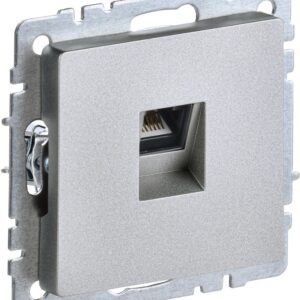 IEK Brite Розетка компьютерная RJ45 кат.5e, алюминий