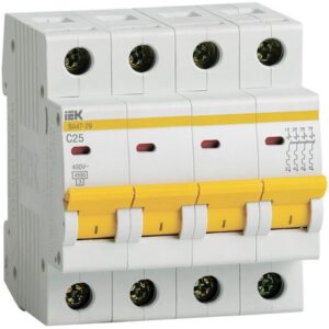 Автоматический выключатель IEK ВА47-29 KARAT 4Р C25А 4.5кА