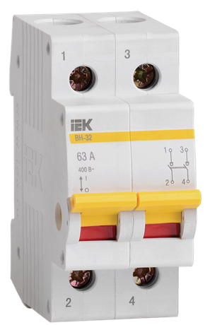 Выключатель нагрузки ВН-32 2Р 63А IEK