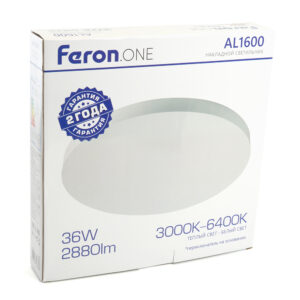 Светильник светодиодный накладной Feron AL1600 36W 2880Lm 3000-6400K белый