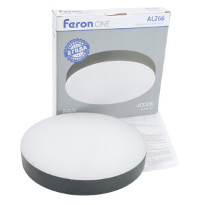 Светильник светодиодный накладной Feron AL266 24W 4000K чёрный IP44 круглый