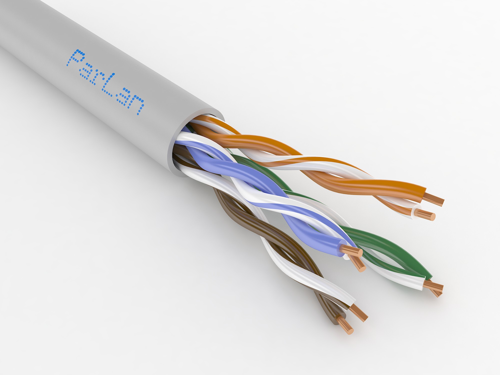 Кабель ParLan U/UTP Cat5e PVC 4х2х0,52, серый