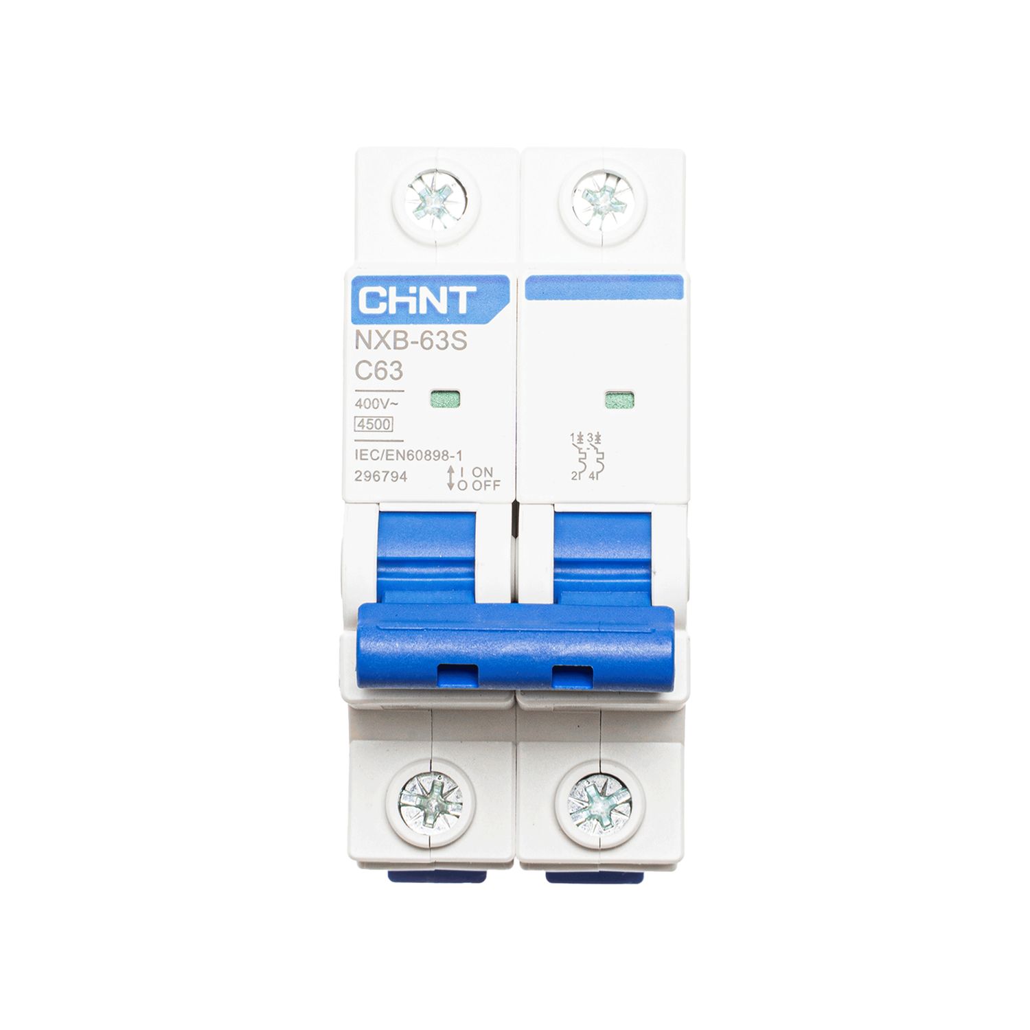 CHINT NXB-63S Автоматический выключатель 2п 63А C 4,5kA