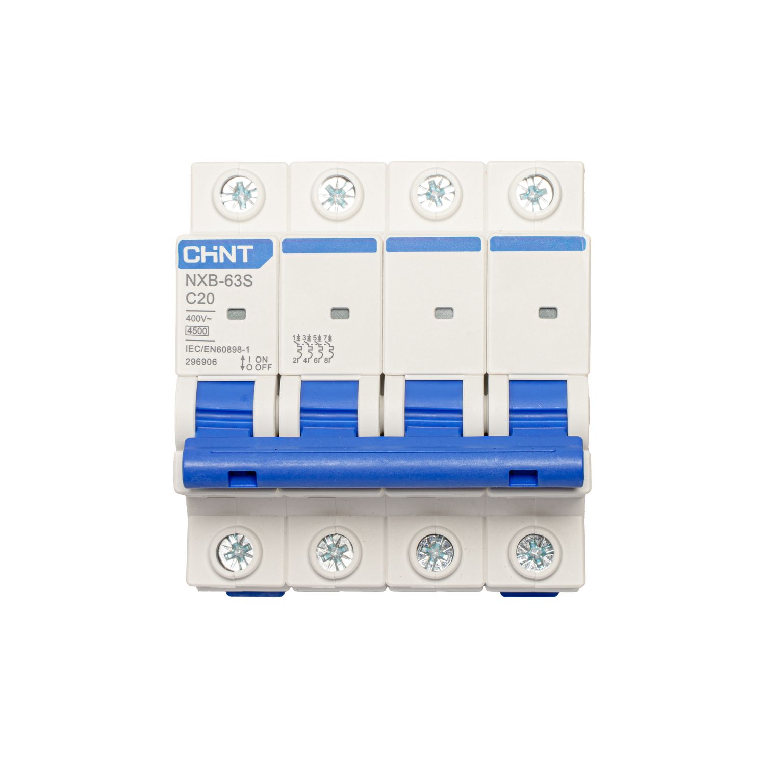 CHINT NXB-63S Автоматический выключатель 4п 20А C 4,5kA
