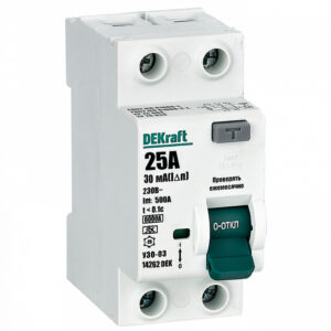 DEKraft УЗО-03 2P A 30мА 6кА 25А 14262DEK