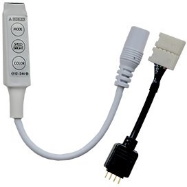 Мини RGB-контроллер для светодиодной ленты 12V/24V, 144 Вт, кнопочный