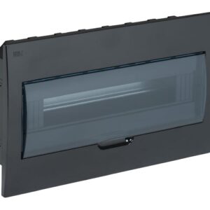 Корпус IEK KREPTA 3 ЩРВ-П-18, встраиваемый, IP41, черный, прозрачная дверь MKP12-V-18-41-K02