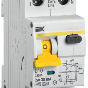 Дифавтомат IEK АВДТ32 1P+N C10А 30мА