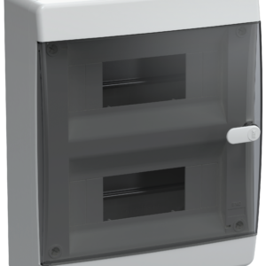 Корпус пластиковый IEK UNION Compact ЩРН-П-18, накладной, IP41, черная прозрачная дверь UIC-KP12-N-18-41-K01