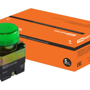 Лампа сигнальная TDM SB2-BV63, d22мм, LED 230В, зеленая, IP40