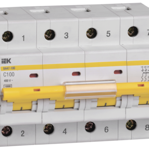 Автоматический выключатель IEK ВА47-100 4Р C100А 10кА
