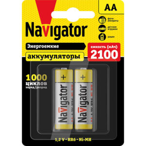 Аккумулятор Navigator 94 463 NHR-2100-HR6-BP2 AA 1.2В 2100мАч Ni-MH