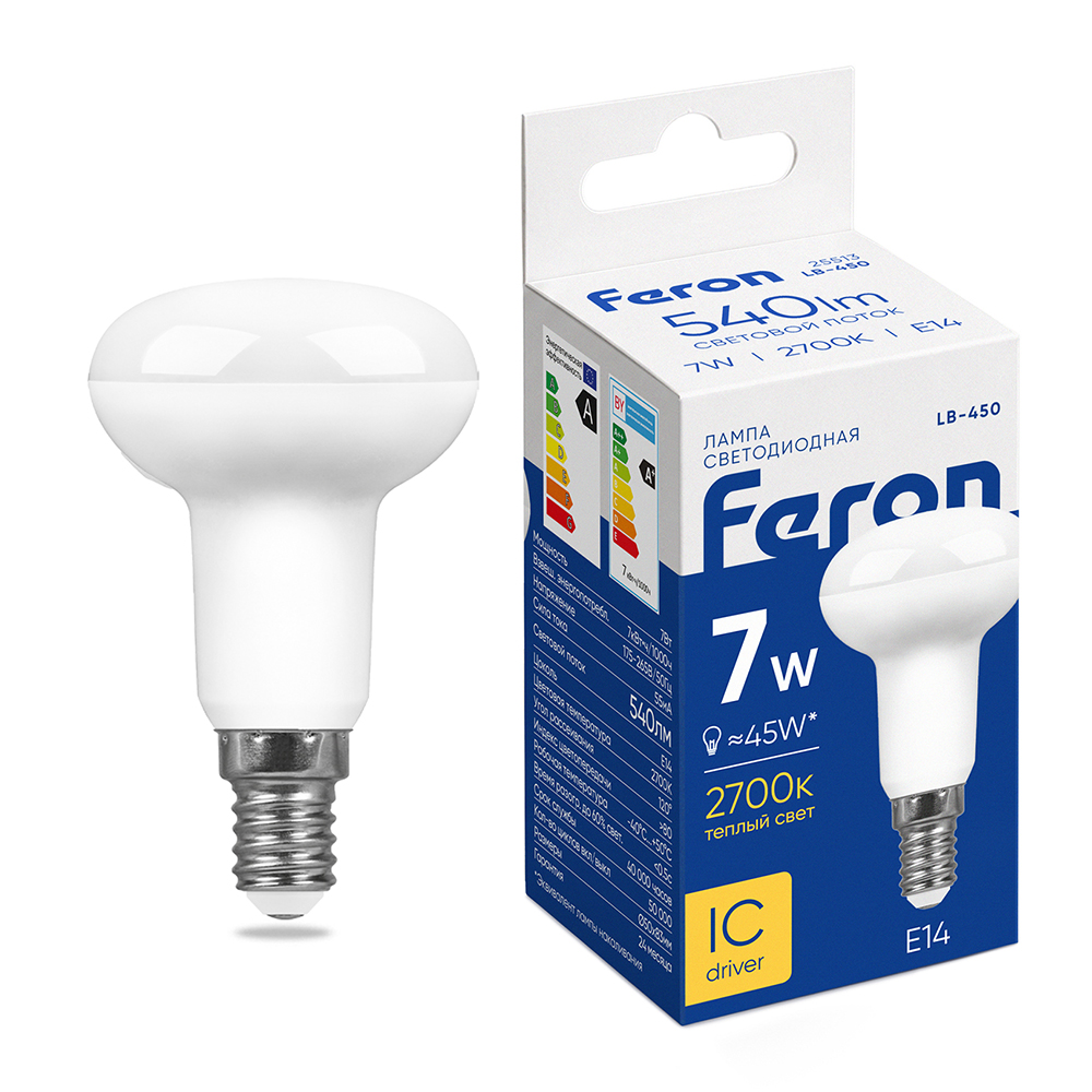 Лампа Feron EL R50-11/827 E14 11W 2700K (рефлектор)