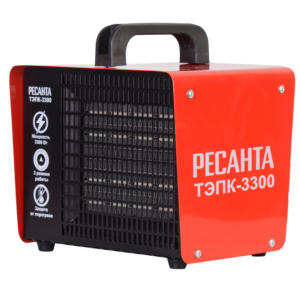 Тепловая пушка Ресанта ТЭПК-3000, 3 кВт, керамический нагреватель, квадратный корпус