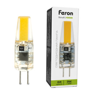 Лампа светодиодная Feron LB-423 JC G4 3W 230V 4000K